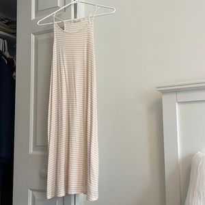 Light pink and white stripe dress